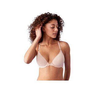 b.tempt'd by Wacoal Inspired Eyelet Front Close T-Shirt Bra Sz 32D Pink Lace